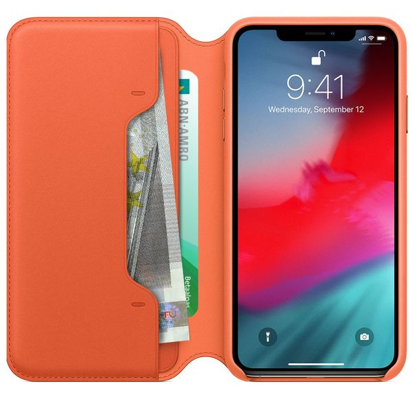 Apple Étui de téléphone Leather Folio Apple iPhone Xs Max - Sunset