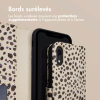 imoshion ﻿Étui de téléphone portefeuille Design iPhone Xr - Black And White Dots