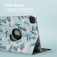 imoshion Coque tablette Design rotatif à 360° iPad Pro 11 (2018/2020/2021/2022) - Flowers