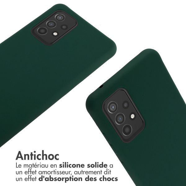 imoshion Coque en silicone avec cordon Samsung Galaxy A53 - Vert foncé