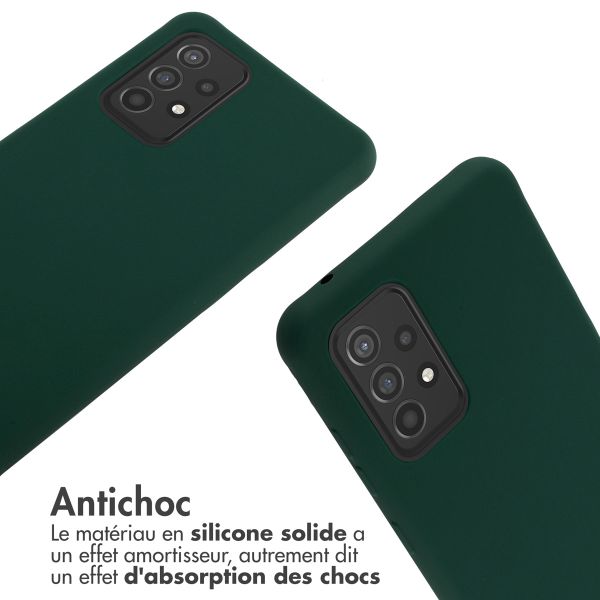 imoshion ﻿Coque en silicone avec cordon Samsung Galaxy A53 - Vert foncé