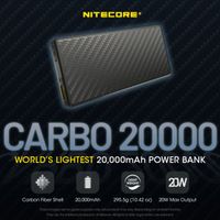 Nitecore Carbo 20000 | Batterie externe en fibre de carbone - 20.000 mAh