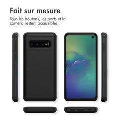 imoshion Coque arrière avec porte-cartes Samsung Galaxy S10 - Noir