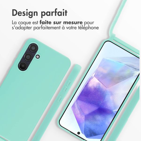 imoshion ﻿Coque en silicone avec cordon Samsung Galaxy A55 - Menthe verte