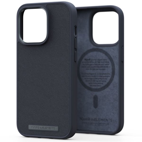 Njorð Collections Coque en cuir véritable MagSafe iPhone 14 Pro - Black