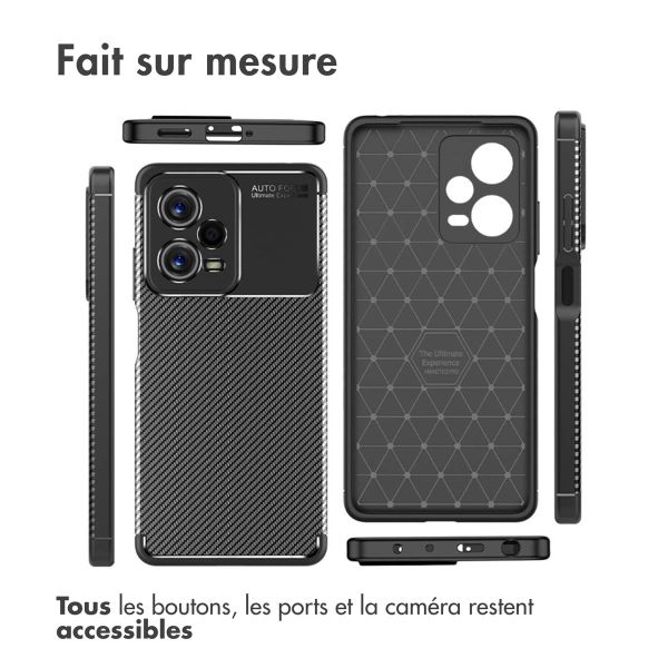 imoshion Coque silicone Carbon Xiaomi Redmi Note 12 Pro - Noir