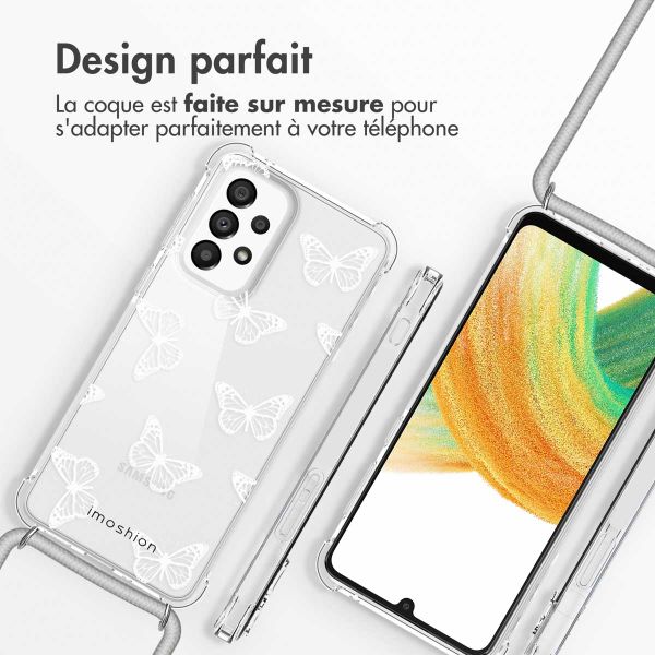 imoshion Coque Design avec cordon Samsung Galaxy A33 - Butterfly