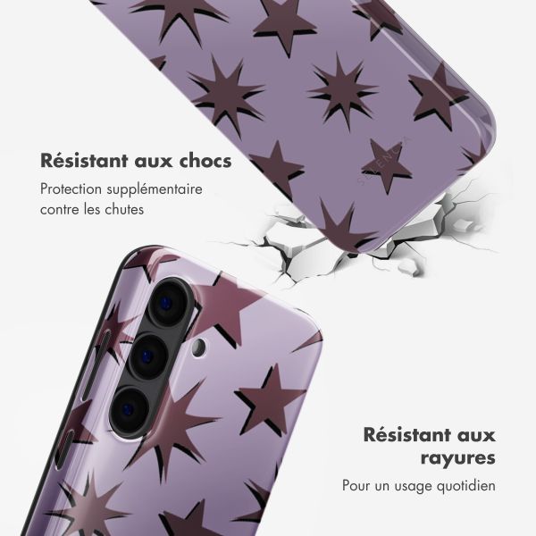 Selencia Coque arrière Vivid Tough Samsung Galaxy S24 - Stars Plum Lilac