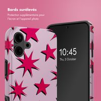 Selencia Coque arrière Vivid Tough avec MagSafe iPhone 16 - Stars Rubine Red Light Pink