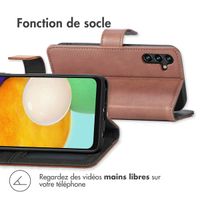 imoshion Étui de téléphone portefeuille Luxe Samsung Galaxy A13 (5G) / A04s - Brun