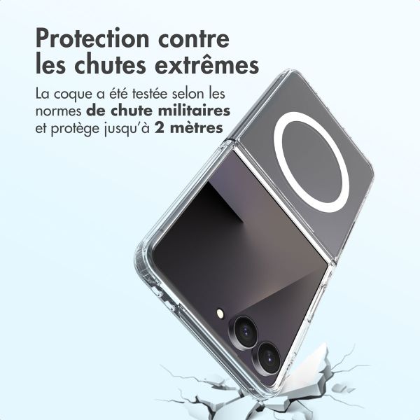 Accezz Coque arrière Xtreme Impact avec MagSafe Samsung Galaxy Z Flip 7 - Transparent