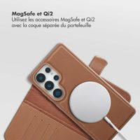 Selencia Étui portefeuille amovible Olyn avec MagSafe Samsung Galaxy S25 Ultra - Marron