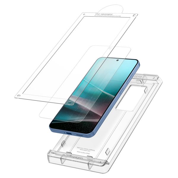 Spigen EliteShield EZ Fit avec plateau d'installation - 1 pack Samsung Galaxy S25