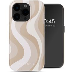 Selencia Coque arrière Vivid Tough avec MagSafe iPhone 15 Pro - Desert Waves Beige