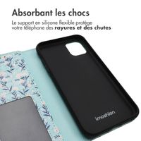 imoshion Étui de télephone portefeuille Design Apple iPhone 11 - Blue Flowers