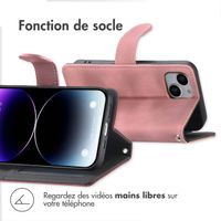 imoshion Etui de téléphone portefeuille avec cordon iPhone 14 - Rose