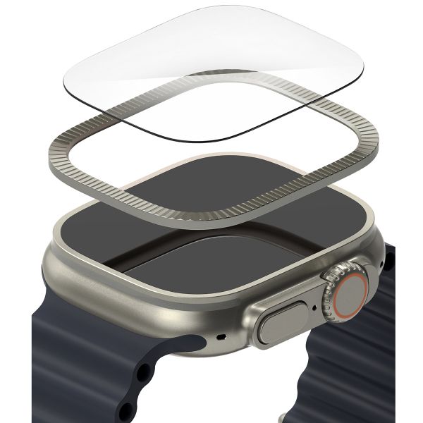 Ringke Bezel Styling + Protection d'écran Apple Watch Ultra - 49 mm - Fluted Titanium