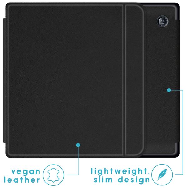 imoshion Étui de liseuse portefeuille Slim Hard Tolino Vision 5 - Noir
