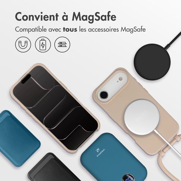 imoshion Coque arrière Color avec cordon amovible et MagSafe Apple iPhone Air - Nude