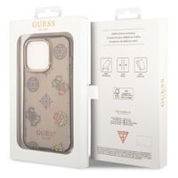 Guess Coque Peony Glitter iPhone 14 Pro - Noir