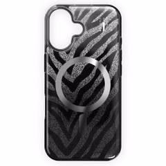 iDeal of Sweden Coque MagSafe transparente limitée Apple iPhone 16 - Zebra Mystique