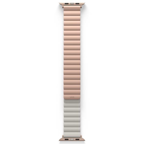 Uniq Bracelet Revix réversible Apple Watch Series 1 t/m 9 / SE (38/40/41 mm) | Series 10 / 11 (42 mm) - Blush Pink / Beige