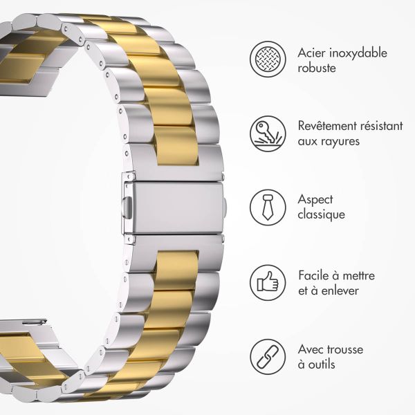 imoshion Bracelet en acier  - Connexion universelle 22 mm - Argent et Or
