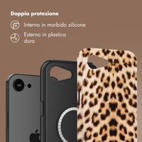 Selencia Coque arrière Vivid avec MagSafe Apple iPhone 17e / 16e - Wild Leo