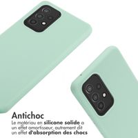 imoshion ﻿Coque en silicone avec cordon Samsung Galaxy A53 - Menthe verte