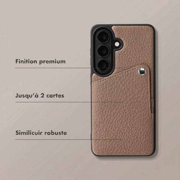 Selencia Coque Riva avec porte-cartes Samsung Galaxy S26 Plus - Mocha Brown