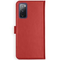 Selencia Étui portefeuille en cuir véritable Samsung Galaxy S20 FE - Rouge