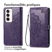 imoshion Etui de téléphone portefeuille Mandala Oppo Reno 12 Pro - Violet