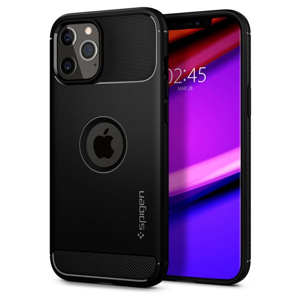 Spigen Coque Rugged Armor iPhone 12 (Pro) - Noir