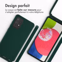 imoshion Coque en silicone avec cordon Samsung Galaxy A52(s) (5G/4G) - Vert foncé