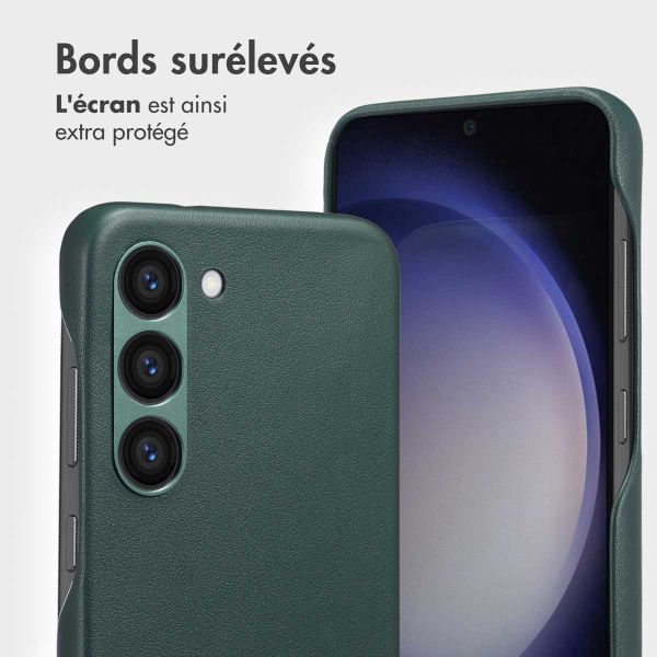 Accezz Étui de télephone portefeuille en cuir 2-en-1 avec MagSafe Samsung Galaxy S23 - Cedar Green