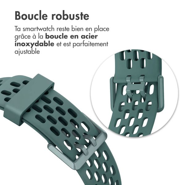 imoshion Bracelet de sport en silicone avec trous Fitbit Charge 5 / Charge 6 - Vert