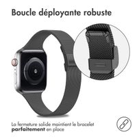 imoshion Bracelet pliant Milanese Apple Watch Series 1-9 / SE - 38/40/41 mm / Series 10 - 42 mm - Noir