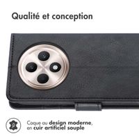 imoshion Étui de téléphone portefeuille Luxe Oppo Reno 12F 5G - Noir