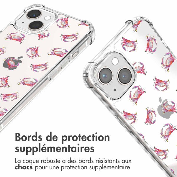 imoshion Coque Design avec cordon iPhone 14 - Crab Watercolor