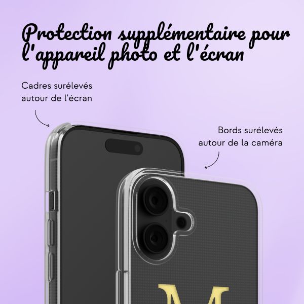 Coque personnalisée avec une lettre iPhone 16 - Transparent