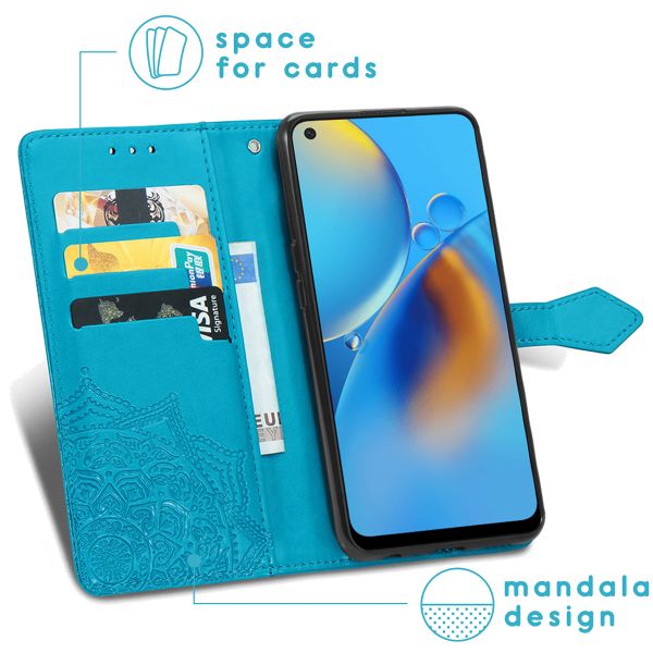 imoshion Etui de téléphone Mandala Oppo A74 (4G) - Turquoise