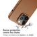 Accezz Coque arrière en cuir avec MagSafe iPhone 14 Pro Max - Sienna Brown