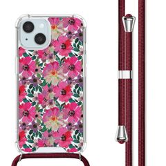 imoshion Coque Design avec cordon iPhone 15 - Flower Water