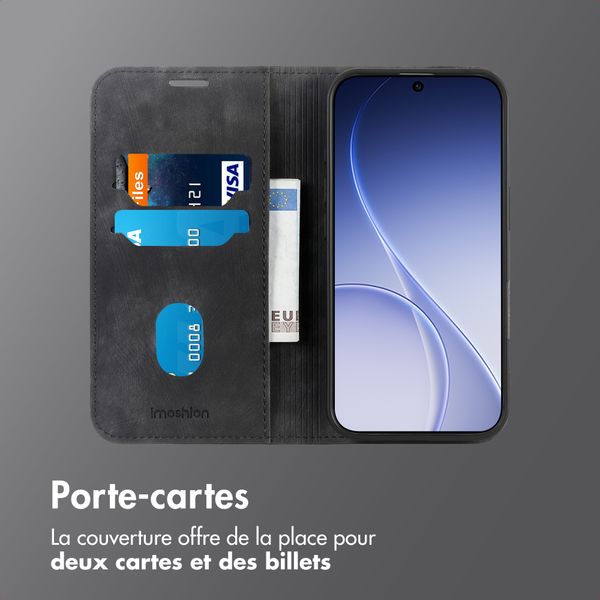 imoshion Étui de téléphone portefeuille Slim Oppo Reno 15F - Noir