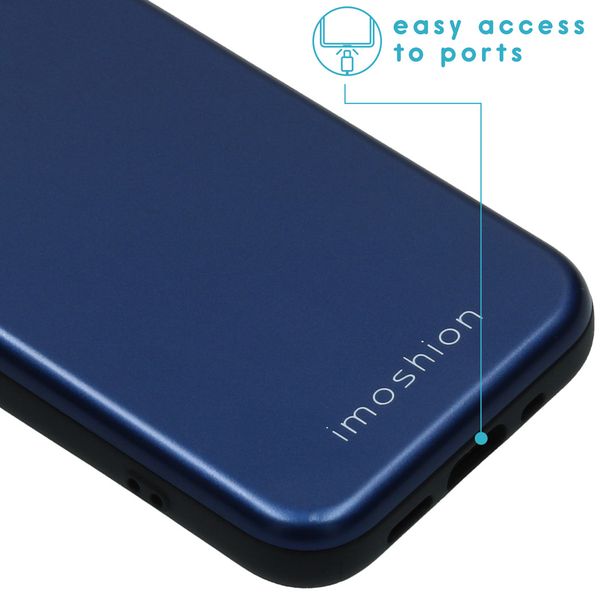 imoshion Coque avec support de passe iPhone 12 Mini - Bleu foncé