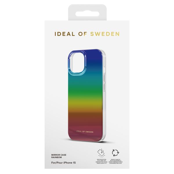 iDeal of Sweden Coque arrière Mirror iPhone 15 - Rainbow