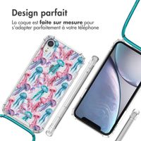 imoshion Coque Design avec cordon Apple iPhone Xr - Jellyfish Watercolor