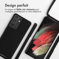 imoshion ﻿Coque en silicone avec cordon Samsung Galaxy S21 Ultra - Noir