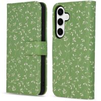 imoshion Étui de téléphone portefeuille Design Samsung Galaxy S24 Plus - Green Flowers