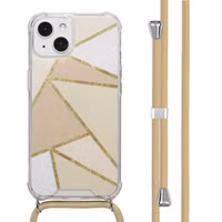 imoshion Coque Design avec cordon Apple iPhone 13 - Beige Graphic